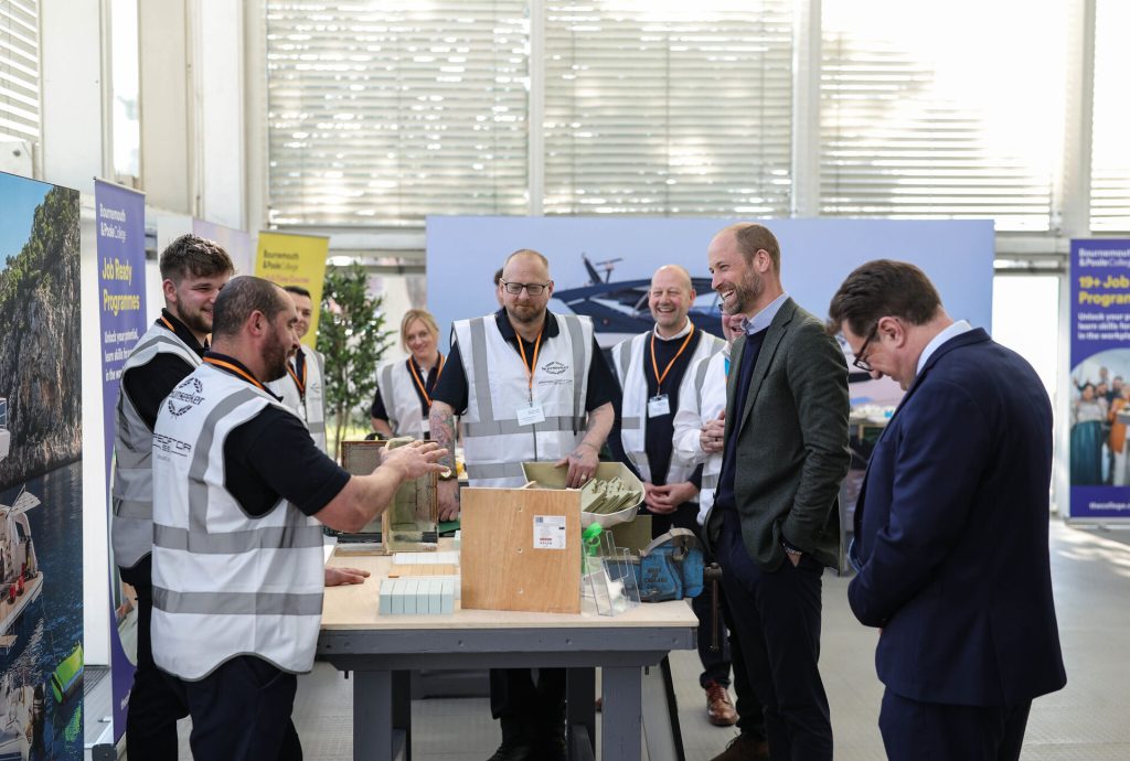 HRH Prince William Visits Sunseeker Skills Academy to Highlight Homewards Progress